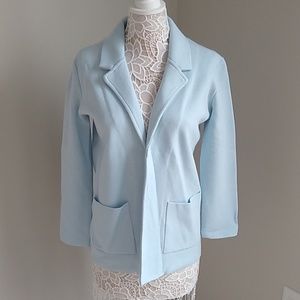 Sky Blue Sweater Blazer